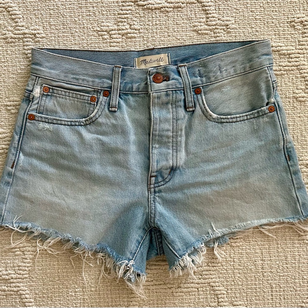 Madewell Women's Faded Blue Jean Shorts